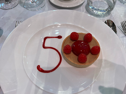 Even the lunch dessert celebrated the 50 years